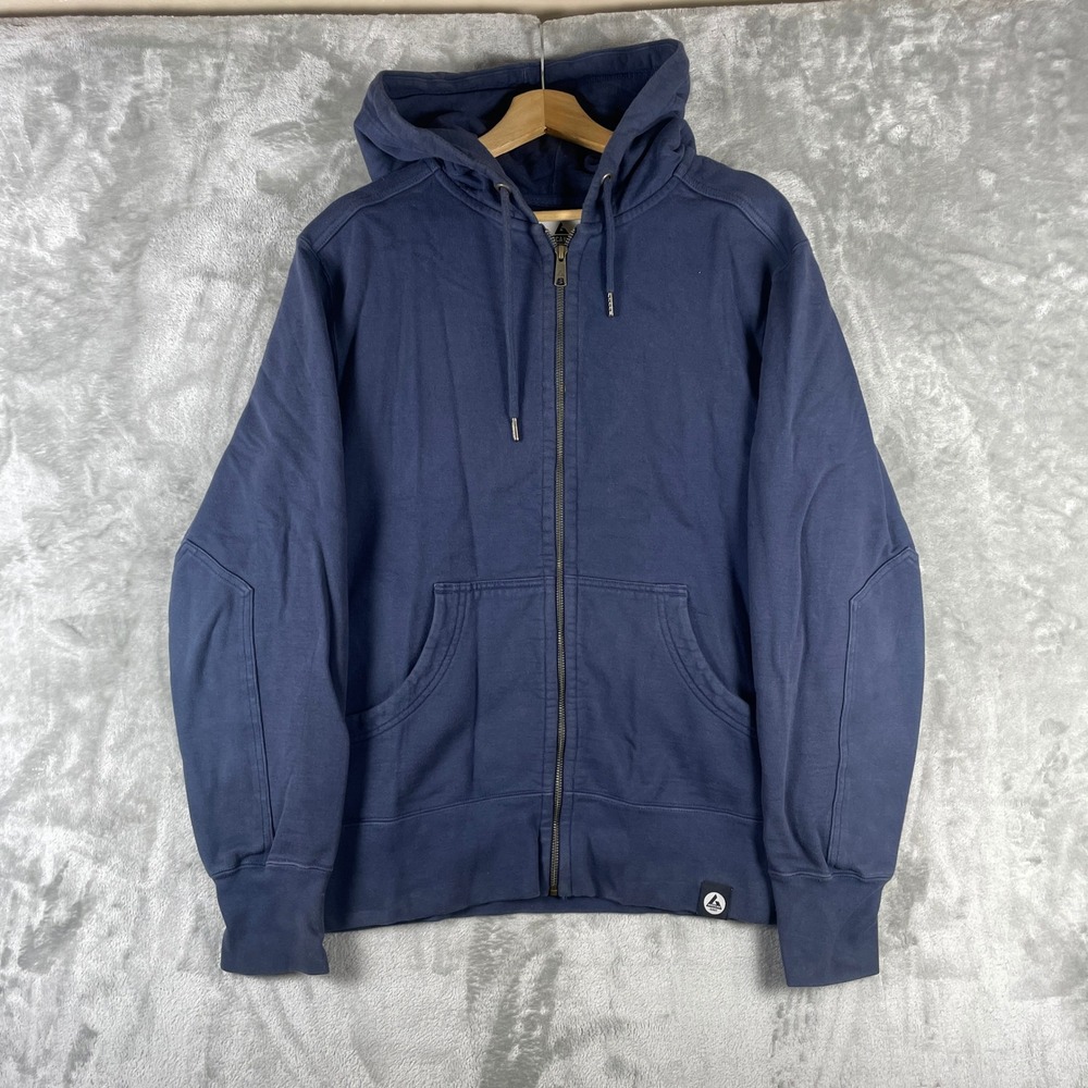 American Giant Classic Full Zip Hoodie Men Large Navy Blue Heavyweight Cotton
